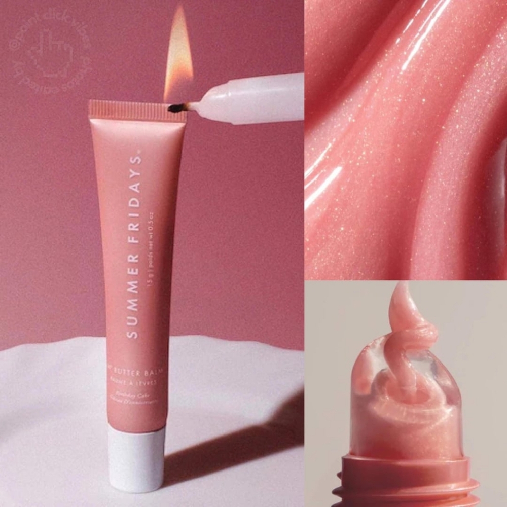 SUMMER FRIDAYS BIRTHDAY CAKE SHIMMER LIP BUTTER- Shimmering Milky Baby Pink